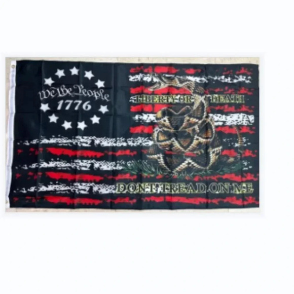 1776 American Flag Other - 1776 American Flag We The People Dont Tread On Me with Cobra Set of 2 patriotic